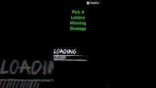 Pick 4 Lottery Winning Method #lotterystrategies