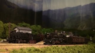 昭和の蒸気機関車　D51　貨物列車　 Sound Model Railroad Japanese steam locomotive