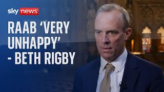 'Dominic Raab has quit, but he's clearly very unhappy' - Beth Rigby
