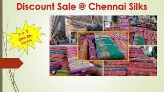 50% ஆடி அதிரடி சலுகை/ 50% Aadi Offers at Chennai Silks T Nagar for Silk Sarees / BUY ONE GET ONE