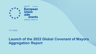 Launch of the 2022 Global Covenant of Mayors Aggregation Report