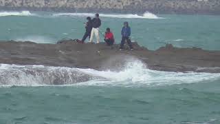 田辺市天神崎元島の釣り人　11月11日土曜日