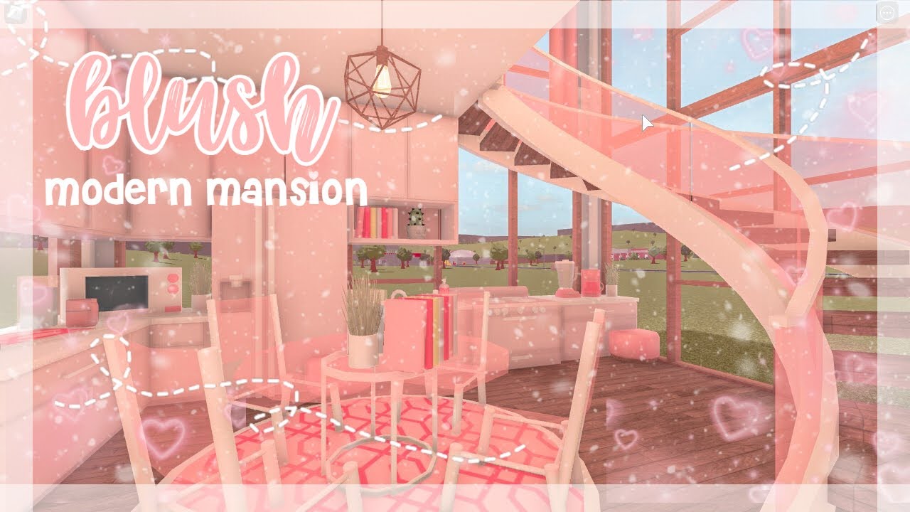 Roblox Bloxburg Modern Mansion Blush House Roblox Bloxburg Modern Mansion Blush House