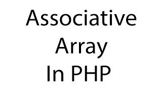 associative array : php bangla video tutorial