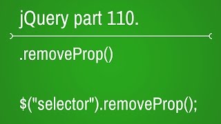 jquery remove prop function - part 110