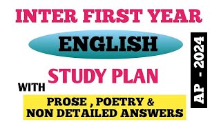 Jr ENGLISH AP / INTER FIRST YEAR ENGLISH STUDY PLAN