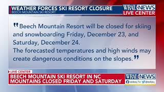 Beech Mountain Resort to close slopes Friday and on Christmas Eve