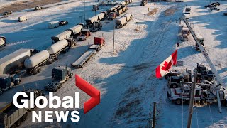 Trucker convoy: Signs of breakthrough at border blockade protest in Coutts, Alta.
