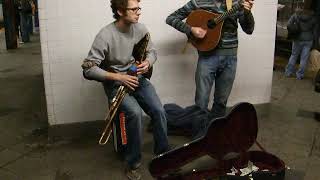 New York City Subway Adventure,  Accordion and guitar at 59 St Columbus Circle