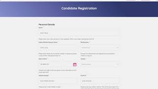 Step 1 - Candidate Registration