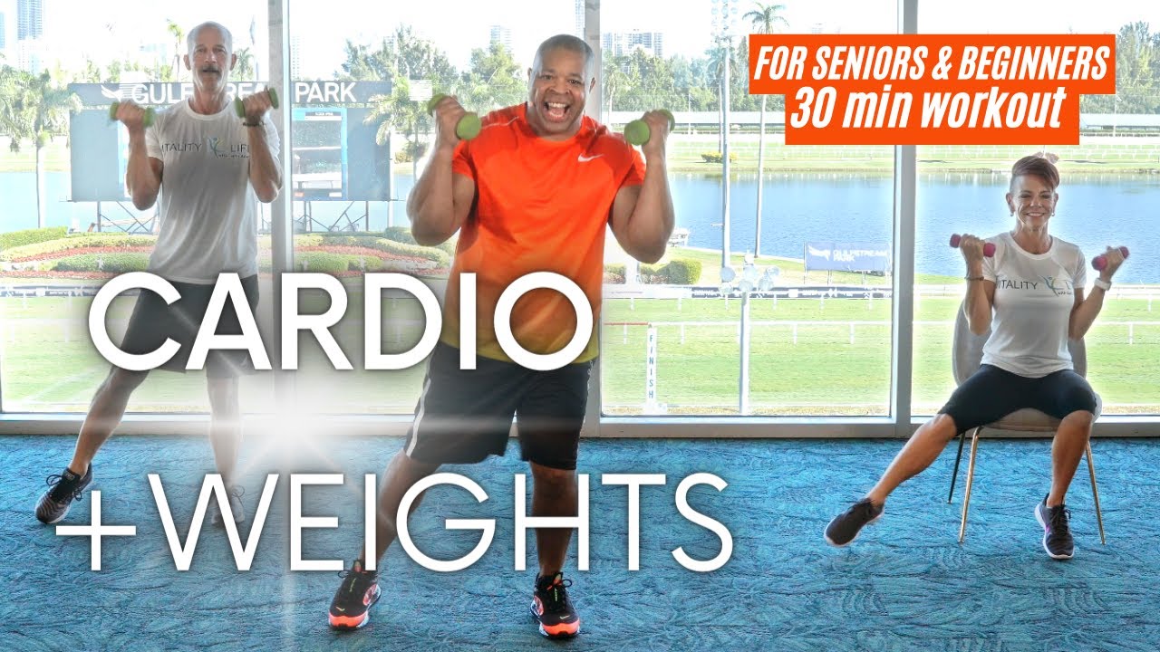 30 Min Seniors & Beginners Cardio & Strength Workout - YouTube