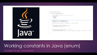 Java Tutorial 7: Working with constants, also known as enumerations (enum)