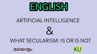 ENGLISH|AI & SECULARISM|WRITINGS ON CONTEMPORARY ISSUES|KU|