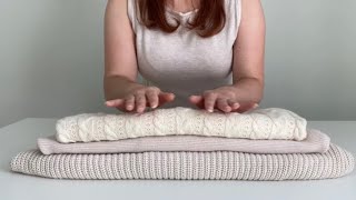 Cozy Sweater Folding ASMR | Soft Neutral Tones for Relaxation