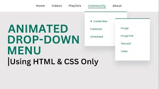 How To Make Drop-down Menu Using HTML And CSS | Simple Drop-Down Menu Bar Using HTML & CSS Only