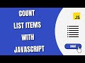 Count li tags or list items with JavaScript [HowToCodeSchool.com]