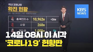 [코로나19 현황] 14일 8시 국내확진자 10,962명·사망 260명 / KBS뉴스(News)