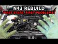 N43 First Start after DIY engine rebuild with bearing damage