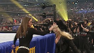 Stephanie McMahon slaps Trish Stratus: WrestleMania X-Seven