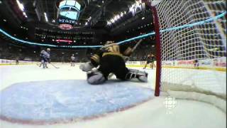 Tim Thomas incredible diving glove save 12/4/10