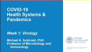 COVID-19: Health Systems & Pandemics - Lecture 1: Introduction to Virology and SARS-CoV-2