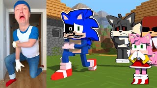 FNF Minecraft Animation VS Real Life | Sonic Losing Mind with Tails - Sad Ending