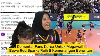 Komentar Takjub Fans Korea Untuk Megawati Bawa Red Sparks Raih 8 Kemenangan Beruntun