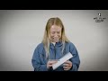 Emily Sonnett reads a special letter from her parents before the World Cup