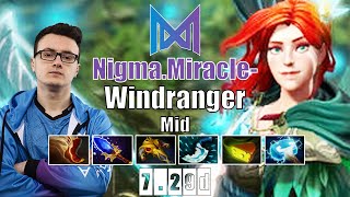 Windranger Mid | Nigma.Miracle- | HOW TO DESTROY MID COMPLETELY | 7.29d Gameplay Highlights