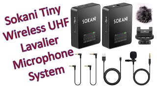 Sokani Tiny Wireless UHF Lavalier Microphone System Unboxing