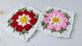 How to Crochet Flower Granny Square | Step by Step Tutorial