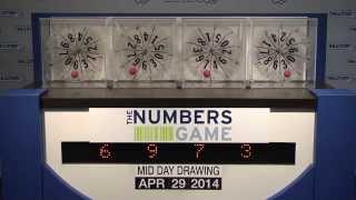 Midday Numbers Game Drawing: Tuesday, April 29, 2014