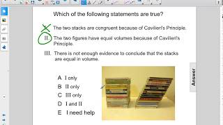 Geometry 3D Cavalieri's Principle Q118