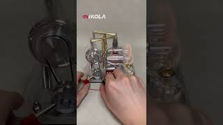 Twin cylinder Stirling engine