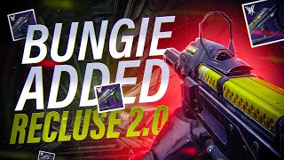 BUNGIE added the recluse 2.0.. Funnelweb smg MELTS (Favorite WQ weapon)