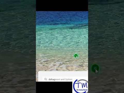 How to defrag and optimize drives.