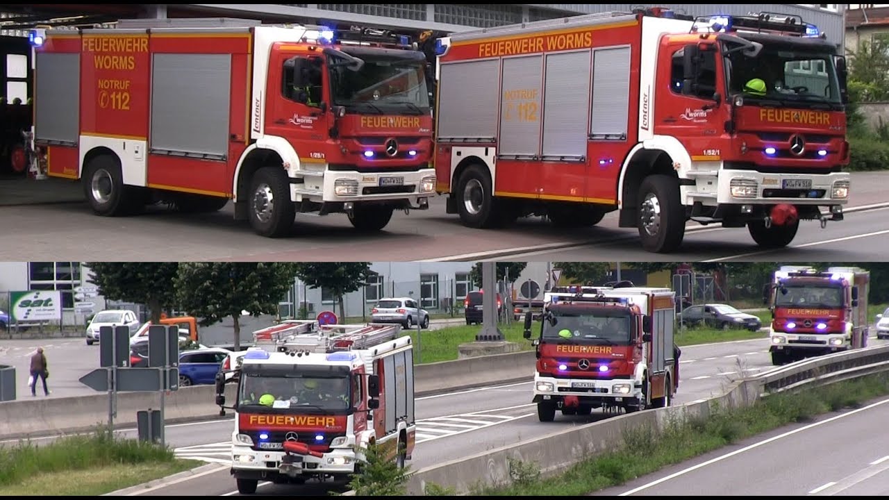 [Gong + Durchsage] KdoW B-Dienst & Rüstzug Berufsfeuerwehr Worms - 2 ...