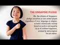 singapore national pledge english 5yr old raine