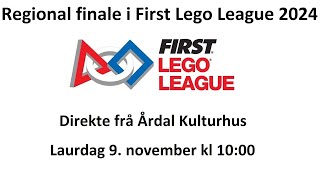 Regional finale i First Lego League 2024 frå Årdal Kulturhus