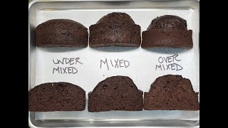 under/over mixing cake batter