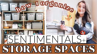 💡HOW I ORGANIZE SENTIMENTAL ITEMS + STORAGE SPACES | Messy To Minimal Mom Garage Keepsakes Clutter