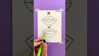 How to draw teeth 🦷 #teeth #drawingtutorial