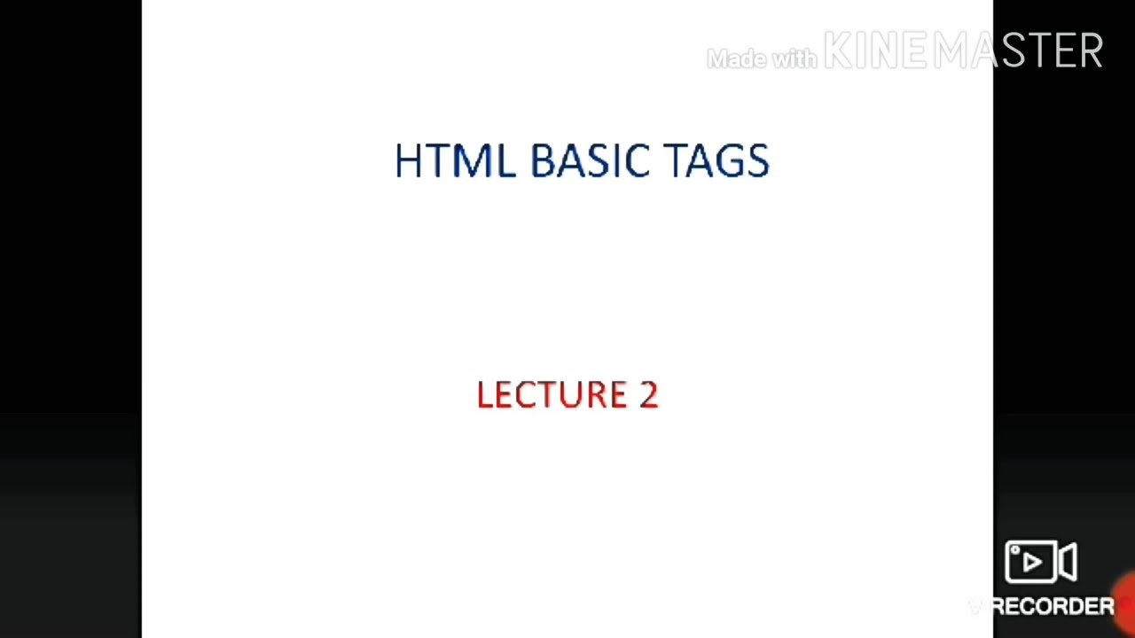 HTML Basic Tags - YouTube