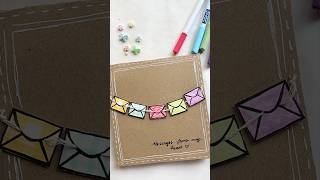 കത്തുകൾ കൊണ്ടൊരു കാർഡ് | cute envelope string card | #cutecard