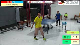 Iwan vs Bilal, PCR Pingpong Sabtu Malam 26 Oktober 2024