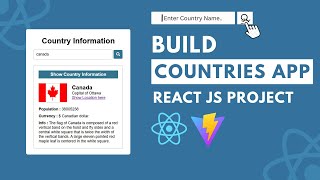 Build a Countries App using React js | React Project