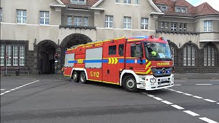 WERKFEUERWEHR CHEMPARK LEVERKUSEN AUF EINSATZFAHRT + BULLHORN \u0026 AIRHORN