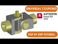 AutoCAD Universal Coupling 3D Drawing #autocad #cad #mechanical #mechanicalengineering #3ddrawing