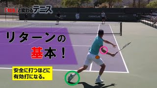 テニス：リターン基本【ネットミスなし、サイドアウトなしのブレイク法】