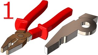 1- Project 19| Pliers 1 |SolidWorks Tutorial : Jaw